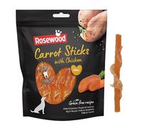 Rosewood Carrot Sticks for Dogs - Made with Chicken, Rawhide Free Chews, Grain Free, High Protein, Healthy Dog Treats (320g Value Pack)