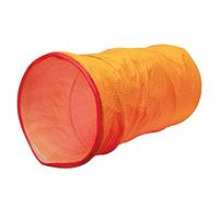 Rosewood Cat Play Tunnel - Foldable Orange Cat Tunnel Toy, 25cm x 47cm, Portable & Collapsible, Perfect for Hide and Seek, Interactive Cat Toy for Indoor Cats & Kittens