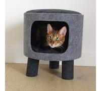 Rosewood Catwalk Charcoal Felt Cat Stool 36X34X34Cm