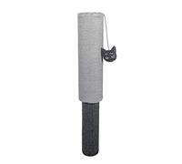 Rosewood Charcoal Adjustable Pole Scratcher, Grey Cat Scratch Post Extends from 69cm to 82cm, Features Hanging Cat Toy, Twist-to-Adjust, Ideal for Saving Space Under Tables