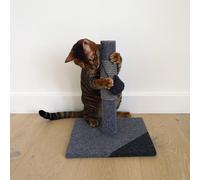 Rosewood Charcoal Felt Cat Scratching Post Ball With Catnip & Hanging Toy
