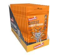 Rosewood Cheese Crunchy Cushions Cat Treats - Made with Taurine, Added Vitamins and Minerals - Healthy, Bite-Sized Cat Snacks (12 x 60g)