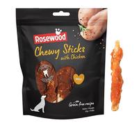 Rosewood Chewy Sticks for Dogs - Made with Chicken, Rawhide Free Chews, Grain Free, High Protein, Healthy Dog Treats (320g Value Pack)