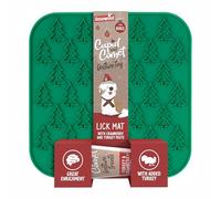 Rosewood Christmas Lickmat for Dogs - Includes Tasty Turkey & Cranberry Paste for Spreading, Enrichment Treat Mat for Calming, Slow Feeding & Anxiety Relief, with Anti Slip Suction Cups