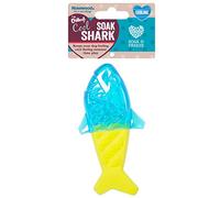 Rosewood Cooling outdoor dog toy, freezable teething shark for summer., indigo blue