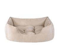 40 Winks Cord Square Bed Beige - Large