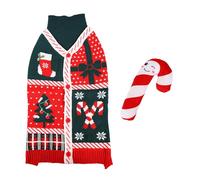 Rosewood Cupid & Comet Box for Dogs, Medium - Festive Dog Jumper and Candy Cane Plush Toy, Holiday Dog Present, Christmas Outfit and Toy Set for Dogs, Fun for Pets