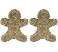 Rosewood Cupid & Comet Gingerbread Festive Gnaw for Small Animals - Made from Natural Timothy Grass and Alfalfa, Long-Lasting Boredom Breaker Treat for Rabbits, Guinea Pigs, Hamsters, No Added Sugar