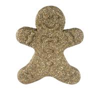 Rosewood Cupid & Comet Gingerbread Festive Gnaw for Small Animals - Made from Natural Timothy Grass and Alfalfa, Long-Lasting Boredom Breaker Treat for Rabbits, Guinea Pigs, Hamsters, No Added Sugar