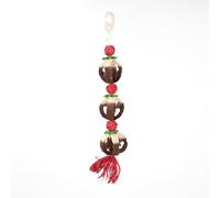 Rosewood Cupid & Comet Loofa Pudding Garland for Small Animals - Festive Hanging Enrichment Toy, Made from Natural Loofa, Rattan and Cornleaf, Glue-Free, Gnawing Toy for Rabbits, Guinea Pigs, Hamsters