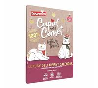 Rosewood Cupid & Comet Luxury Deli Advent Calendar for Cats - 24 Meaty Cat Treats, Delicious Freeze Dried Chicken and Duck, High Protein, Natural Cat Treats for Christmas (30g)