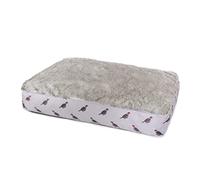 Rosewood Cupid & Comet Luxury Faux Fur Grey Partridge Print Pet Mattress