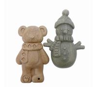 Rosewood Cupid & Comet Veggie Burst Snowman & Teddy Treat & Gnaw Duo | Natural Grasses & Veggies, Boredom Breaker Treats for Rabbits, Guinea Pigs, Hamsters, Gerbils, Chinchillas, Degus, Mice, Rats