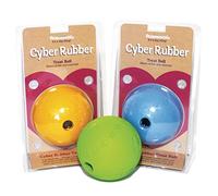 Rosewood Cyber Rubber Treat Ball for Dogs - Tough, Interactive Dog Toy for Chewing, Treat Time, and Play - Non-Toxic Rubber - Suitable for Medium to Large Breeds - Assorted Colours (1pc, Large)