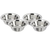Rosewood Deluxe Stainless Steel Dog Bowl, 6.5-Inch, Clear (Pack of 4)