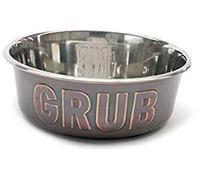 Rosewood Stylish and Modern Copper Non Slip Stainless Steel Dog Bowl, Medium, clear