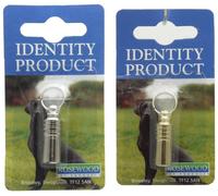 Rosewood Dog ID Tube - Silver