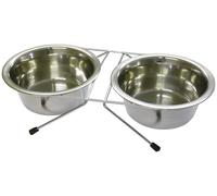 Rosewood Double Dog And Cat Plain Diner - Medium