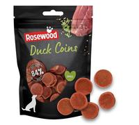 Rosewood Duck Coins for Dogs - Made with Real Meat, Rawhide Free Chews, Grain Free, High Protein, Small Dog Treats, Great for Training (100g)