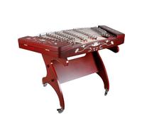 Rosewood Dulcimer with Floral Pattern, Including A Portable Stand And Storage Box, Band Props