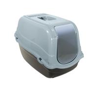 Rosewood Eco Line Plastic Cat Litter Tray with Hood, Covered Cat Toile