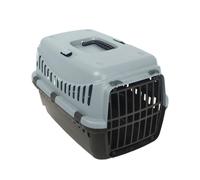 Rosewood Eco Line Recycled Plastic Pet Carrier for Travel - Ice Blue/Black - Medium
