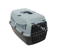 Rosewood Eco Line Recycled Plastic Pet Carrier for Travel - Ice Blue/Black - Medium