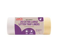 Rosewood Extra-Large Litter Tray Liners - Roll of 20 Cat Litter Box Liners with Drawstring Handles - Easy Clean-Up, Fits Most Large Trays, Mess-Free Pet Waste Disposal