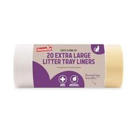 Rosewood Extra-Large Litter Tray Liners - Roll of 20 Cat Litter Box Liners with Drawstring Handles - Easy Clean-Up, Fits Most Large Trays, Mess-Free Pet Waste Disposal