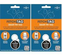 Rosewood Fetch Tag, Smart Pet Tag ID (Pack of 2)