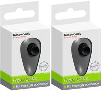 Rosewood Finger Clicker for Dogs - Ideal for Training, Positive Reinforcement, and Behavioural Improvement (Pack of 2)