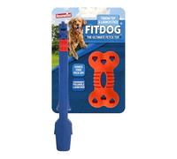 Rosewood Fit Dog Rubber Bone Throw Toy with Foldable Launcher - Durable Outdoor Dog Fetch Toy & Flinger - Tough Rubber Bone for Small, Medium & Large Breeds