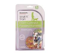 Rosewood Front Connect Harness for Dogs - Medium, No-Pull Design, Ideal for Training, Behaviour Control, and Leash Walking, Adjustable and Comfortable Fit for Medium Dogs, Grey