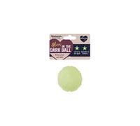 Rosewood Glow In The Dark Dog Ball - Reflective Dog Toy with Interactive Squeaker, Bouncy Ball for Fetch Games, Great for Night-Time Fetch and Play