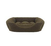 Rosewood Green Pile Fleece Square Dog Bed, Small