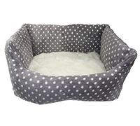 Rosewood Grey & Cream Snuggle Plush Dog Bed, 52 x 45cm