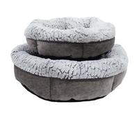 Rosewood Luxury Plush Round Bed in Grey, Size 64cm | Charlies