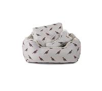 Rosewood Grey Partridge Print Dog Bed Bundle Grey