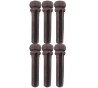 Rosewood Guitar Bridge End Pin Set Brown 6pcs Replacement