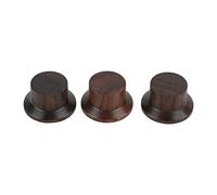 Rosewood Guitar Knob Set, 3Pcs Wooden Guitar Control Knob Replacement, Odorless No - Letter White - Point Knobs, Robust Rosewood Knobs for Electric Acoustic Guitar