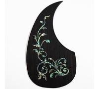 Rosewood Guitar Pickguard for Martin D45 Style Acoustic Guitar, Aurora Vine Real Abalone Inlay, Self Adhesive 3M Backing, Beveled Edge Scratch Plate, Left Right or Full Set (Left)