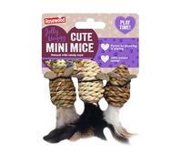 Rosewood Jolly Moggy Wild Catnip Toy Mini Mice,Brown,2.49 x 11 x 2.49 cm; 20 Grams