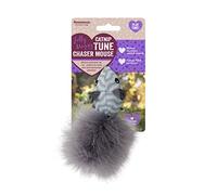 Rosewood Jolly Moggy Catnip Tune Chaser Mouse - Interactive Cat Toy with Motion-Activated Sounds and Catnip for Engaging Play and Fun