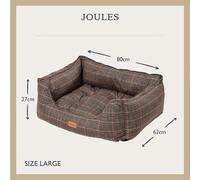 Joules Henson Check Box Dog Bed, Multi