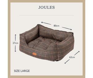 Rosewood Joules Hensen Check Box Dog Bed