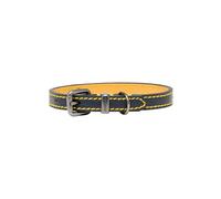 Rosewood Joules Navy Leather Dog Collar, Small