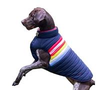 Rosewood Joules Rainbow Snug Coat, Size Medium, Padded Water Resistant Dog Coat