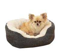 40 Winks Oval Sleeper Jumbo Cord/plush Grey 20''