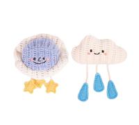 Rosewood Knitted Clara Cloud & Pippa Planet Cat Toy Duo with Catnip - Soft Plush Interactive Crinkle & Rattle Toys for Cats & Kittens - Cute Durable Toys for Cuddling, Kicking & Play