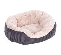 40 Winks Oval Sleeper Jumbo Cord/plush Grey 32''